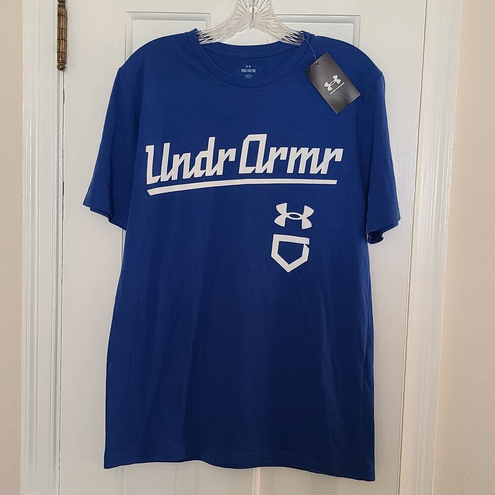 Under Armour Baseball Script Short Sleeve T-Shirt Size Medium NWT